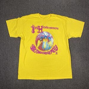 Jimi Hendrix T Shirt 2009 Hendrix Bravado Are You Experienced Yellow Size XL